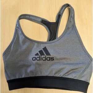adidas Gray & Black Racerback Sports Bra Size Small